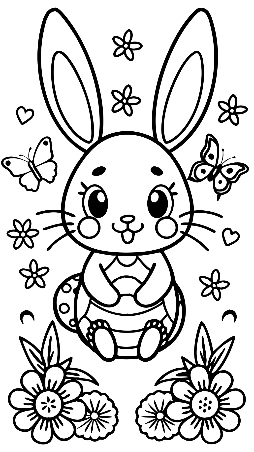 coloriages de lapin mignons